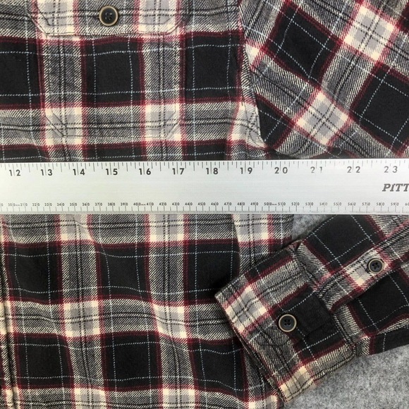 JACHS Men's Flannel Button Up Midweight Cotton Plaid Casual Cabincore Outdoor M - Picture 4 of 9